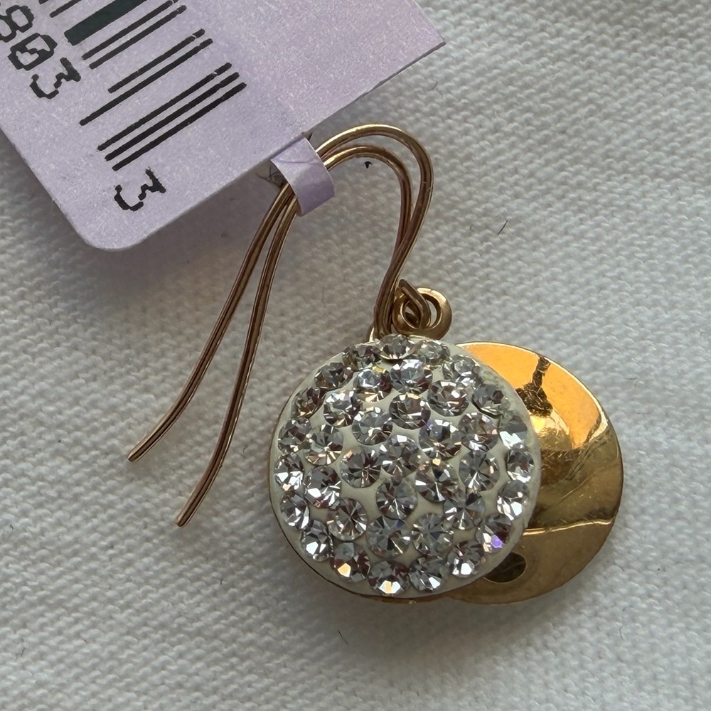 ✨(HBC) Fine Gold Jewelry - Crystal Earrings - Brand New, Never Worn✨